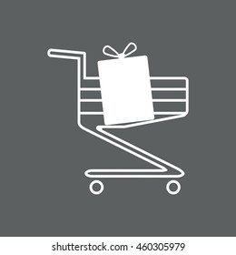 Shopping cart Icon, vector, icon flat