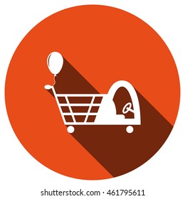 Shopping cart Icon, vector, icon flat 