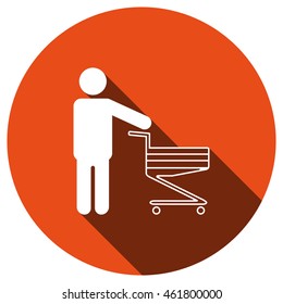 Shopping cart Icon, vector, icon flat 