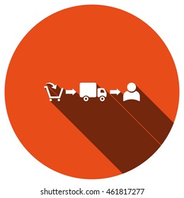 Shopping cart Icon, vector, icon flat 