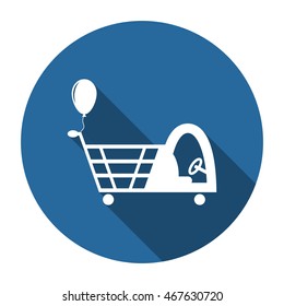 Shopping cart Icon, vector, icon flat 