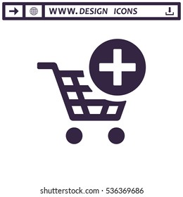 Shopping Cart Icon, Vector flat design style