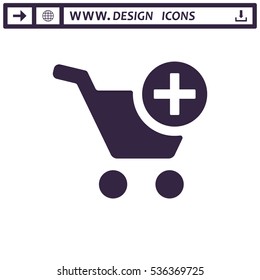 Shopping Cart Icon, Vector flat design style