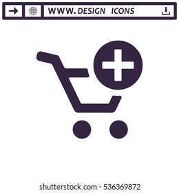 Shopping Cart Icon, Vector flat design style