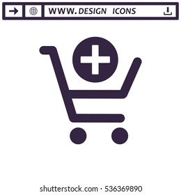 Shopping Cart Icon, Vector flat design style