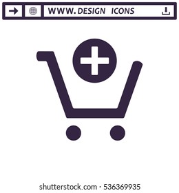Shopping Cart Icon, Vector flat design style