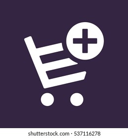 Shopping Cart Icon, Vector flat design style