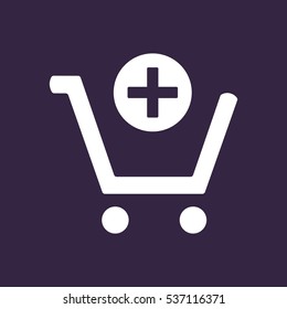 Shopping Cart Icon, Vector flat design style