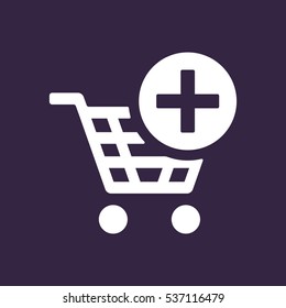 Shopping Cart Icon, Vector flat design style