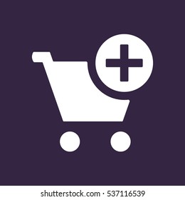 Shopping Cart Icon, Vector flat design style