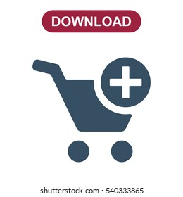 Shopping Cart Icon, Vector flat design style