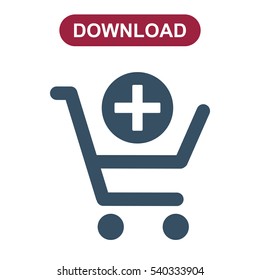 Shopping Cart Icon, Vector flat design style
