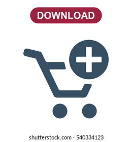 Shopping Cart Icon, Vector flat design style