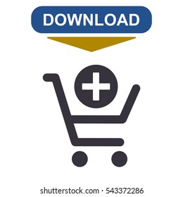 Shopping Cart Icon, Vector flat design style