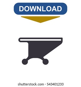 Shopping Cart Icon, Vector flat design style