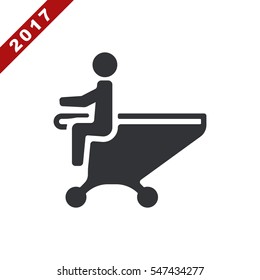 Shopping Cart Icon, Vector flat design style