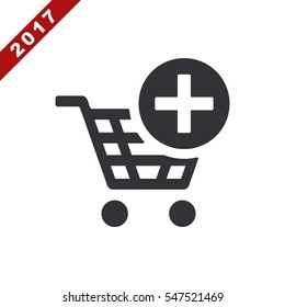 Shopping Cart Icon, Vector flat design style