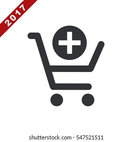 Shopping Cart Icon, Vector flat design style