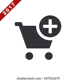 Shopping Cart Icon, Vector flat design style