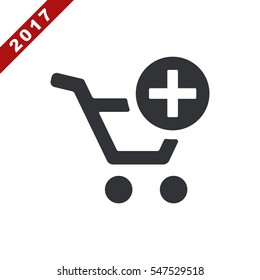 Shopping Cart Icon, Vector flat design style