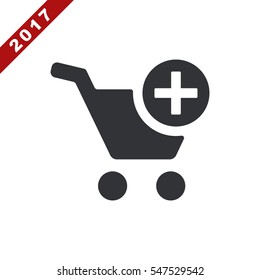 Shopping Cart Icon, Vector flat design style