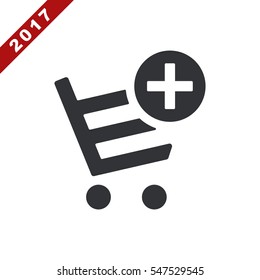 Shopping Cart Icon, Vector flat design style