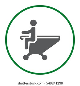 Shopping Cart Icon, Vector flat design style