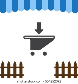 Shopping Cart Icon, Vector flat design style