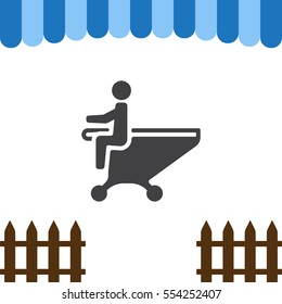 Shopping Cart Icon, Vector flat design style