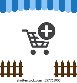 Shopping Cart Icon, Vector flat design style
