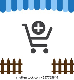 Shopping Cart Icon, Vector flat design style