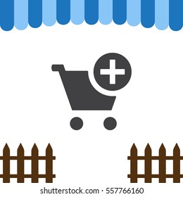 Shopping Cart Icon, Vector flat design style