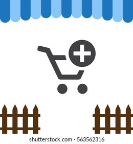 Shopping Cart Icon, Vector flat design style