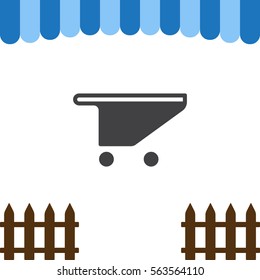 Shopping Cart Icon, Vector flat design style