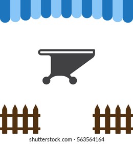 Shopping Cart Icon, Vector flat design style