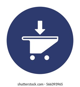 Shopping Cart Icon, Vector flat design style