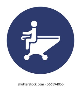 Shopping Cart Icon, Vector flat design style