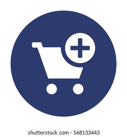 Shopping Cart Icon, Vector flat design style