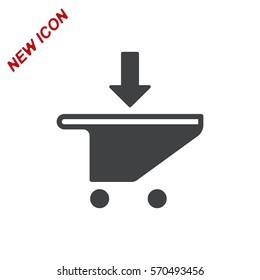 Shopping Cart Icon, Vector flat design style