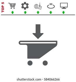 Shopping Cart Icon, Vector flat design style