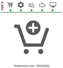 Shopping Cart Icon, Vector flat design style