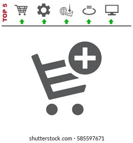 Shopping Cart Icon, Vector flat design style