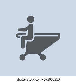 Shopping Cart Icon, Vector flat design style