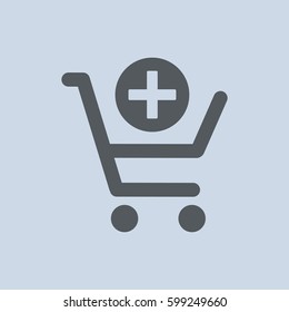 Shopping Cart Icon, Vector flat design style