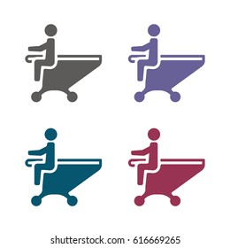 Shopping Cart Icon, Vector flat design style