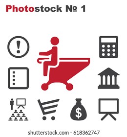 Shopping Cart Icon, Vector flat design style