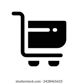 shopping cart icon. vector glyph icon for your website, mobile, presentation, and logo design.