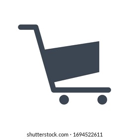 Shopping cart icon, vector graphics. 