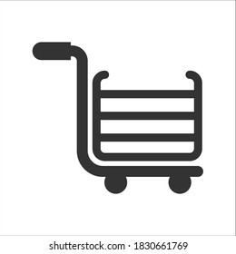 Shopping cart icon, vector graphics