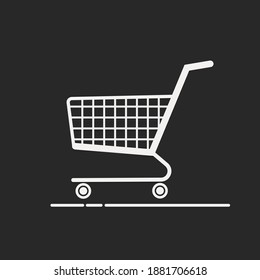 Shopping cart icon and vector graphics